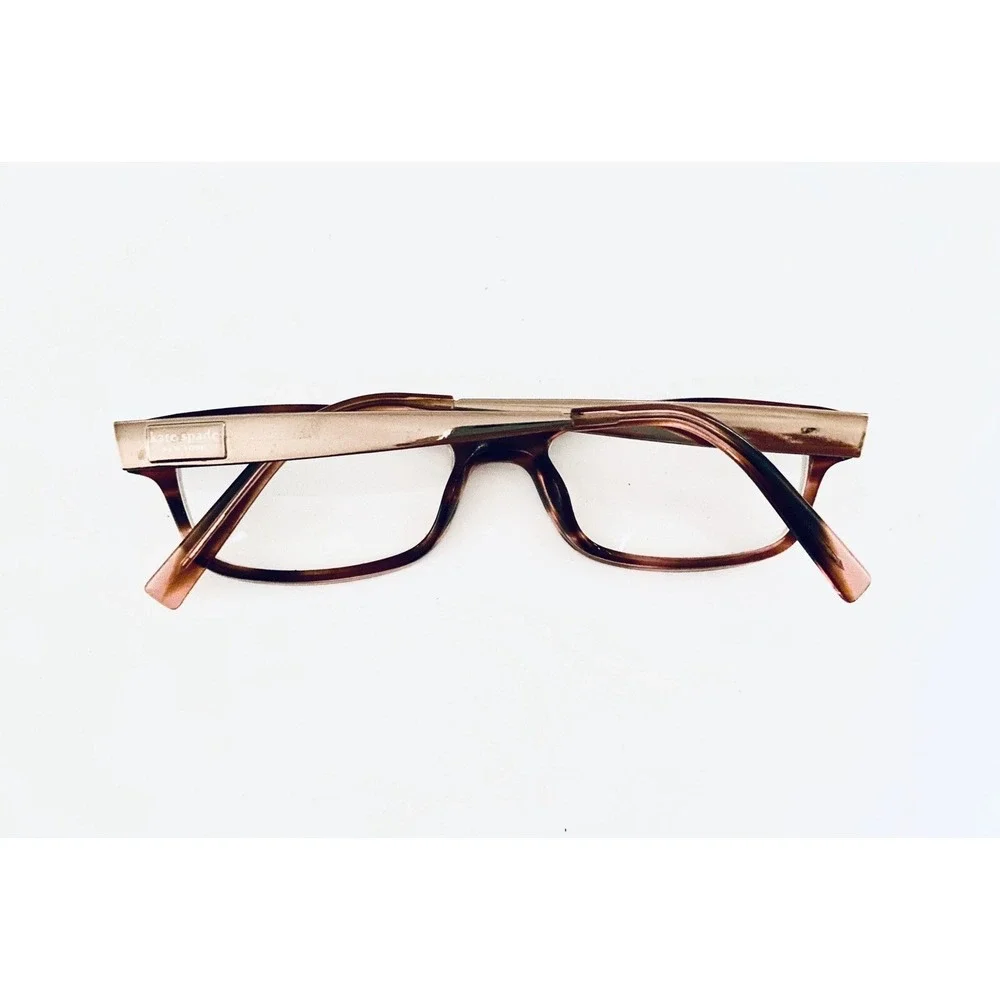 Kate Spade Brown Tortoise Cat Eye Glasses w Gold Metal Temples Leanne 1Y5 135